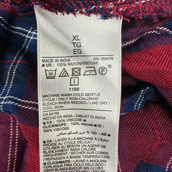 Old Navy Red & Blue Plaid Button-Up Tunic Dress Size XL - Picture 5 of 5
